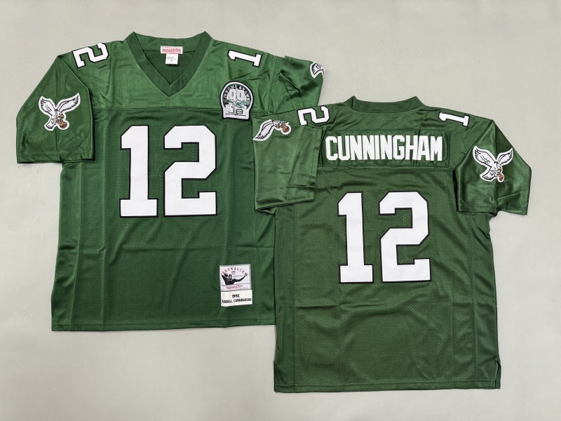 Men 2025 Philadelphia Eagles #12 Cunningham green Throwback Limited NFL Jersey style 001->new york giants->NFL Jersey